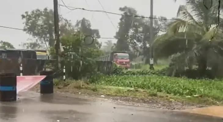 কেরলের কোট্টায়ামে ভারী বৃষ্টির সঙ্গে বইছে ঝোড়ো হাওয়া, জল জমেছে একাধিক এলাকায়