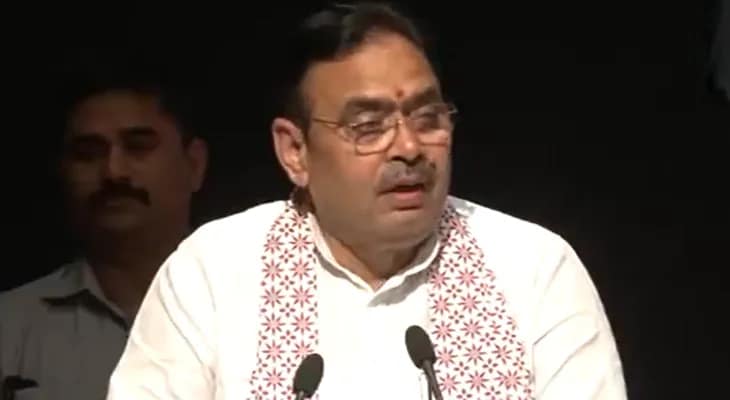 জয়পুরের জনসভায় বক্তব্য রাখছেন রাজস্থানের মুখ্যমন্ত্রী ভজনলাল শর্মা