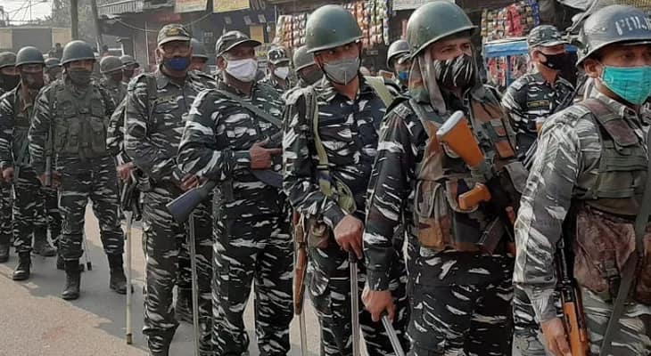 মুর্শিদাবাদে বিএসএফের রুটমার্চ