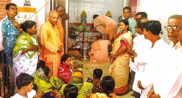 নাদনঘাটে বিদ্যানগর বাজারে জগন্নাথ, বলরাম ও  সুভদ্রার নয়া দারুমূর্তি প্রতিষ্ঠা উপলক্ষ্যে মহোৎসব