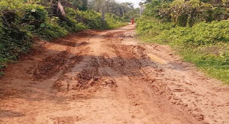 ‘আদর্শ গ্রাম’ ভাতুইকেন্দতে ঢোকার রাস্তা বেহাল, ঢালাই করার আশ্বাস