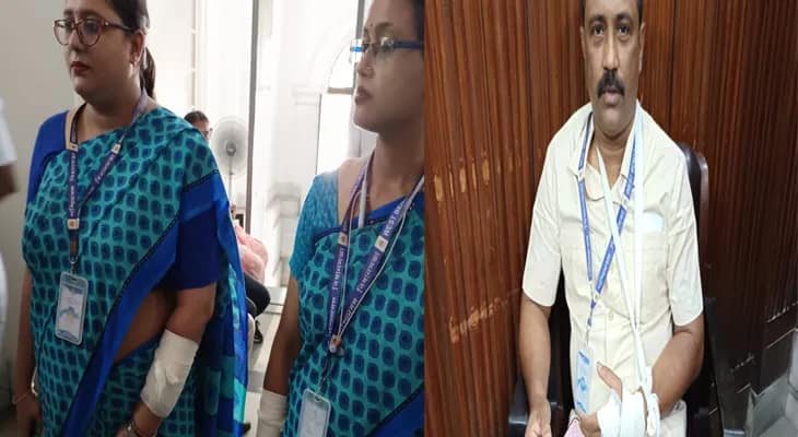 বিজেপি বিধায়কদের গন্ডগোলের জেরে পুরুষ ও মহিলা মিলিয়ে বিধানসভার ১৪ জন নিরাপত্তারক্ষী আহত