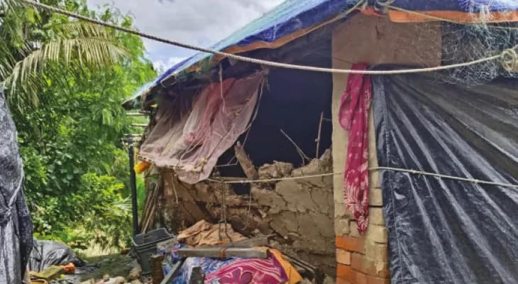 কুলপিতে মাটির দেওয়াল চাপা পড়ে ঘুমের মধ্যে মৃত্যু দম্পতির