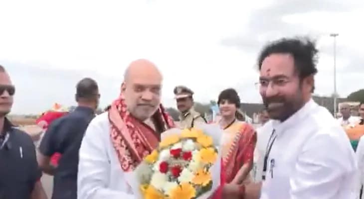 হায়দরাবাদে পৌঁছলেন কেন্দ্রীয় স্বরাষ্ট্রমন্ত্রী অমিত শাহ