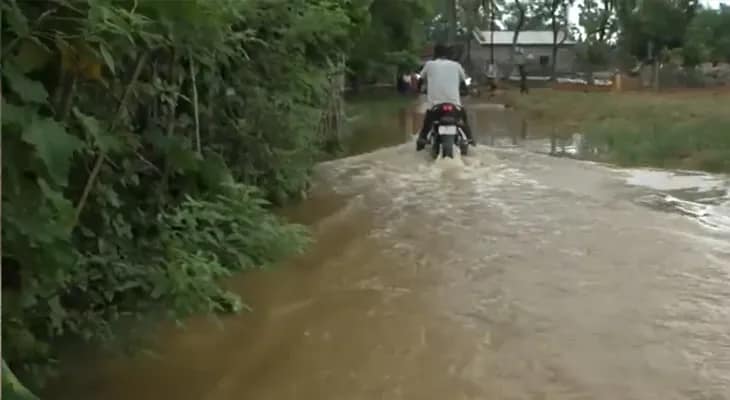 ভারী বৃষ্টিতে জলমগ্ন ওড়িশার ময়ূরভঞ্জের একাধিক ব্লক ও পঞ্চায়েত