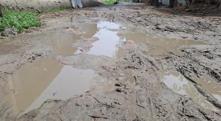 কাঁচা রাস্তায় ঢোকে না অ্যাম্বুলেন্স, কোলে নিয়ে যেতে হয় রোগীদের
