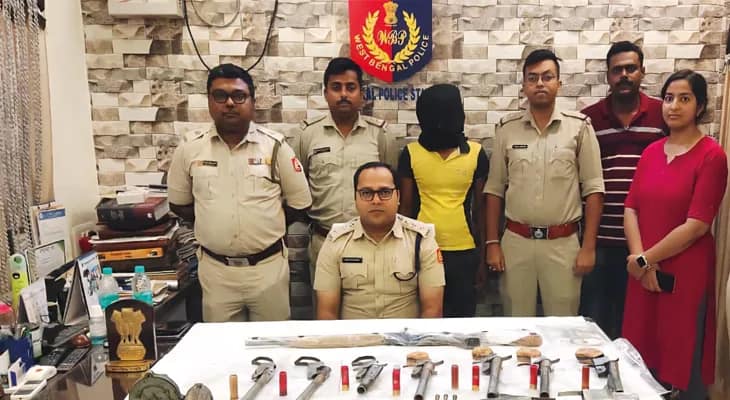 মুর্শিদাবাদে আগ্নেয়াস্ত্র তৈরির কারখানার হদিশ, গ্রেপ্তার ১