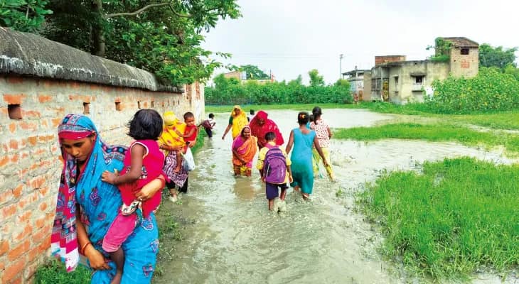 ভরতপুরের একাংশ টানা জলমগ্ন, ছড়াচ্ছে দূষণ, ব্যবস্থার আশ্বাস প্রধানের