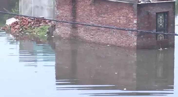 ভারী বৃষ্টির জেরে উত্তরপ্রদেশের মোরাদাবাদে জলমগ্ন একাধিক এলাকা