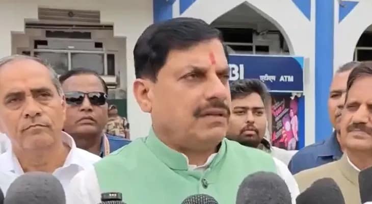 রাজস্থানের যোধপুরে একটি সভায় বক্তব্য রাখছেন মধ্যপ্রদেশের মুখ্যমন্ত্রী মোহন যাদব