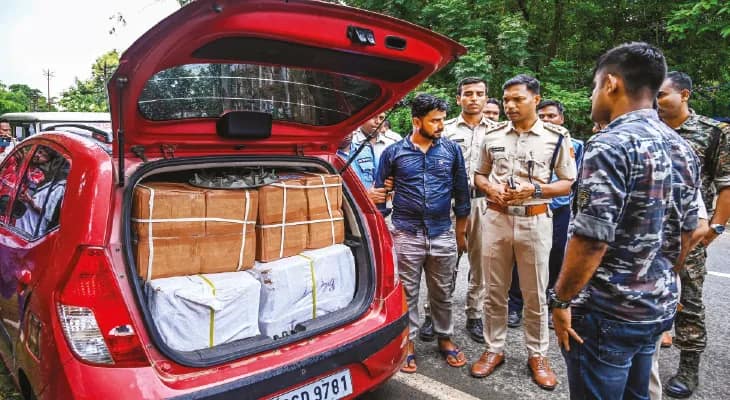 ‘ডাক্তারের গাড়িতে’ কাফ সিরাপ পাচার, ফিল্মি কায়দায় ধাওয়া করে ধরল পুলিস