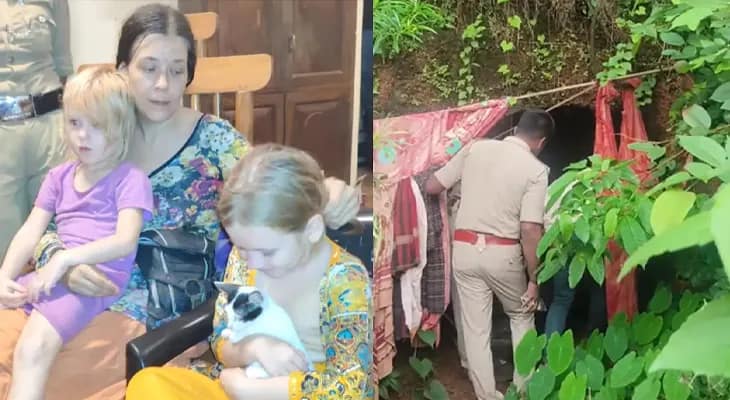 দুই সন্তানকে নিয়ে গুহাবাস রুশ মহিলার