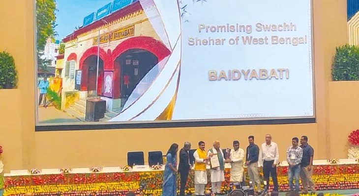 রাজ্যের একমাত্র ‘সম্ভাবনাময় পরিচ্ছন্ন শহর’, পরপর দু’বছর বৈদ্যবাটিকে স্বীকৃতি কেন্দ্রীয় সরকারের