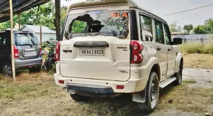 মাথাভাঙার বিজেপি বিধায়কের গাড়িতে হামলা, অভিযুক্ত তৃণমূল