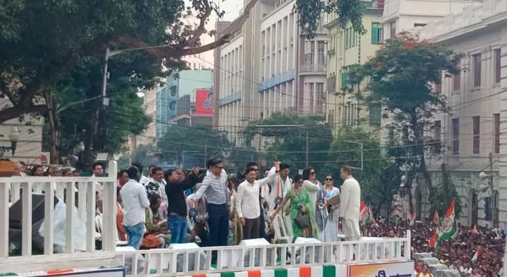 তৃণমূলের শহিদ দিবস: সভাস্থলে অভিষেক বন্দ্যোপাধ্যায়