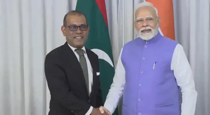 মালদ্বীপের প্রাক্তন প্রেসিডেন্টের সঙ্গে দেখা করলেন প্রধানমন্ত্রী নরেন্দ্র মোদি