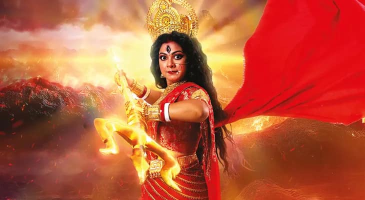 মহিষাসুরমর্দিনী রূপে পায়েল
