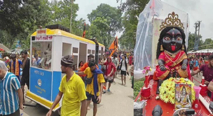 মডেল ট্রামে চেপে তারকেশ্বরে মহাদেব, জমজমাট শ্রাবণী মেলা, পুলিসের ভূমিকায় ক্ষুব্ধ স্থানীয়রা