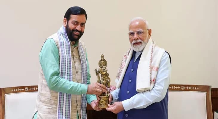 প্রধানমন্ত্রী নরেন্দ্র মোদির সঙ্গে দেখা করলেন হরিয়ানার মুখ্যমন্ত্রী নায়েব সিং সাইনি