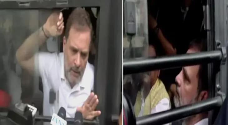 নির্বাচন কমিশন ঘেরাও অভিযানে রাজপথ থেকে রাহুল-প্রিয়াঙ্কাসহ একাধিক বিরোধী নেতাদের আটক করল দিল্লি পুলিস