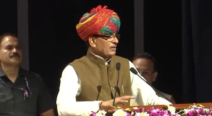 দিল্লির সভায় বক্তব্য রাখছেন কেন্দ্রীয় মন্ত্রী শিবরাজ সিং চৌহান