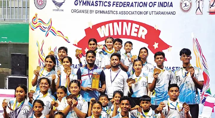 জাতীয় অ্যাক্রোব্যাটিকস জিমন্যাস্টিকসে নবদ্বীপের ছেলেমেয়েদের জয়জয়কার