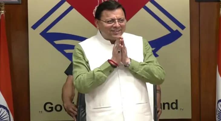 ক্যাবিনেটের বৈঠকে উত্তরাখণ্ডের মুখ্যমন্ত্রী পুস্কর সিং ধামি