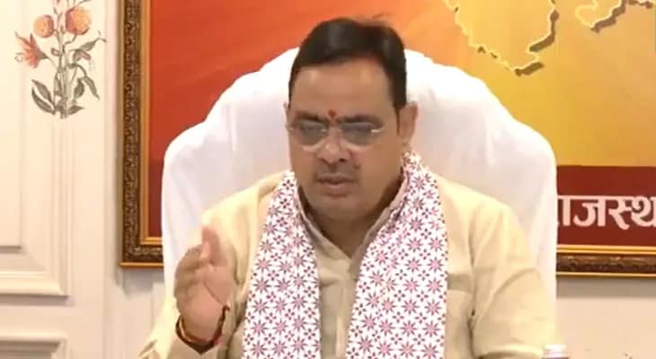 জয়পুরে রিভিউ মিটিংয়ে রাজস্থানের মুখ্যমন্ত্রী ভজনলাল শর্মা