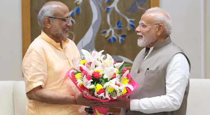 দিল্লিতে প্রধানমন্ত্রী নরেন্দ্র মোদির সঙ্গে সাক্ষাৎ করলেন সিপি রাধাকৃষ্ণণ