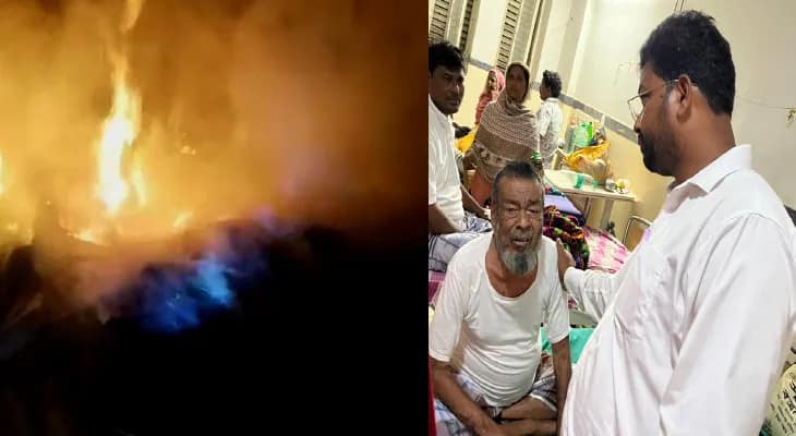 সাগরদিঘিতে রান্নার সময় গ্যাস সিলিন্ডারে বিস্ফোরণ, দগ্ধ ১০
