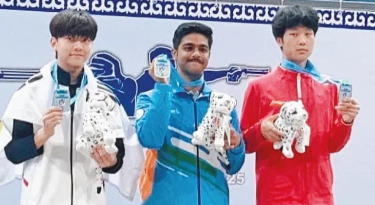 কাজাখস্তানে এশিয়ান শ্যুটিং চ্যাম্পিয়নশিপে স্বর্ণপদক আসানসোলের অভিনবের