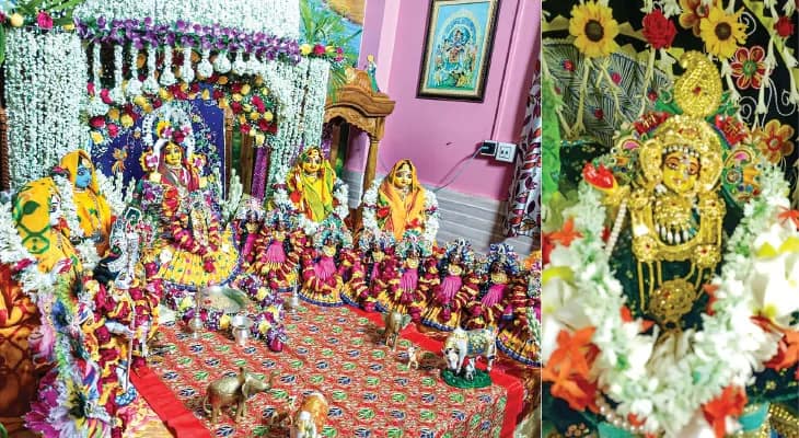 আজ ললিতা সপ্তমী, কাল রাধাষ্টমী মহামহোৎসব শ্রীশ্রী রাধামদন গোপাল মন্দিরে