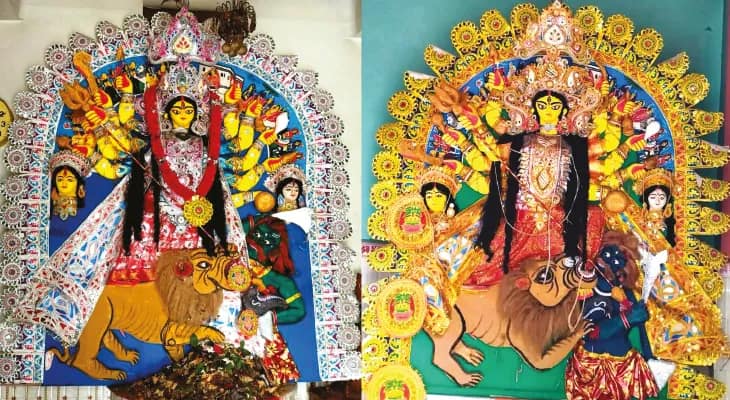 দেবীপক্ষের সূচনাতেই দুই উমার বিসর্জনে শুরু পুজো, সাড়ে তিনশো বছরের ঐতিহ্য খরুণ গ্রামে