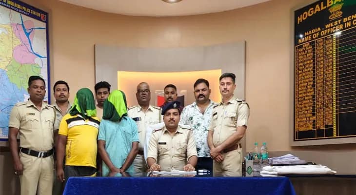 নদীয়ার হোগলবেড়িয়াতে ২৬ কেজি গাঁজা সহ গ্রেপ্তার দুই যুবক