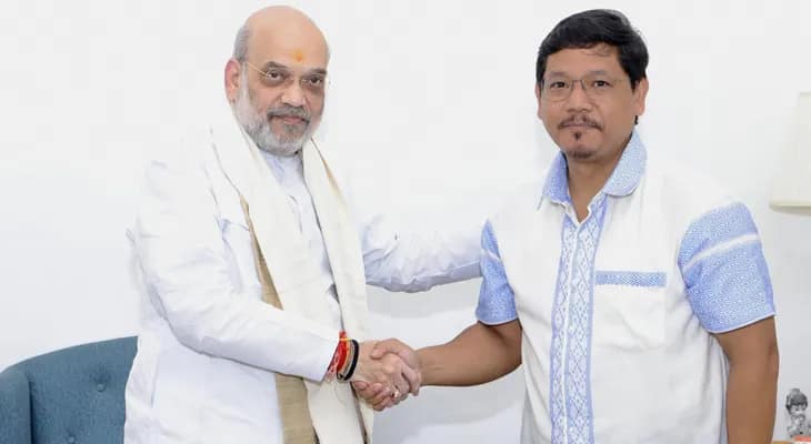 কেন্দ্রীয় স্বরাষ্ট্রমন্ত্রী অমিত শাহের সঙ্গে সাক্ষাৎ করলেন মেঘালয়ের মুখ্যমন্ত্রী কনরাড সাংমা