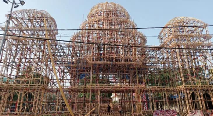নিউটাউন ক্লাবের থিম রামেশ্বরমের শিবমন্দির, জয়হিন্দ ক্লাবের মণ্ডপ সাজছে মায়াপুরের ইসকনের আদলে