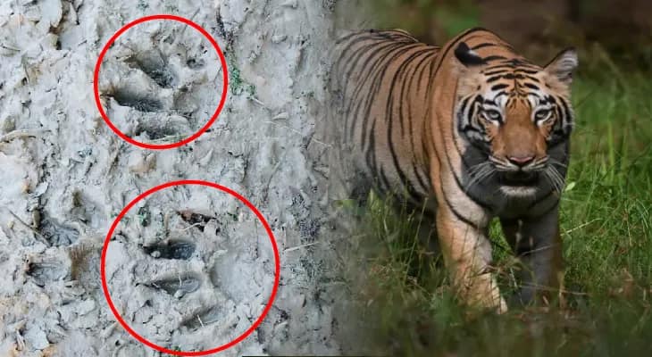 গোসাবায় নদীর পা়শে বাঘের পায়ের ছাপ, আতঙ্কে কাঠ স্থানীয়রা