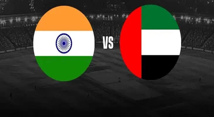 এশিয়া কাপ: ৩ রানে আউট রাহুল চোপড়া, আরব আমিরশাহি ৪৭/৩ (৮.১ ওভার), বিপক্ষ ভারত