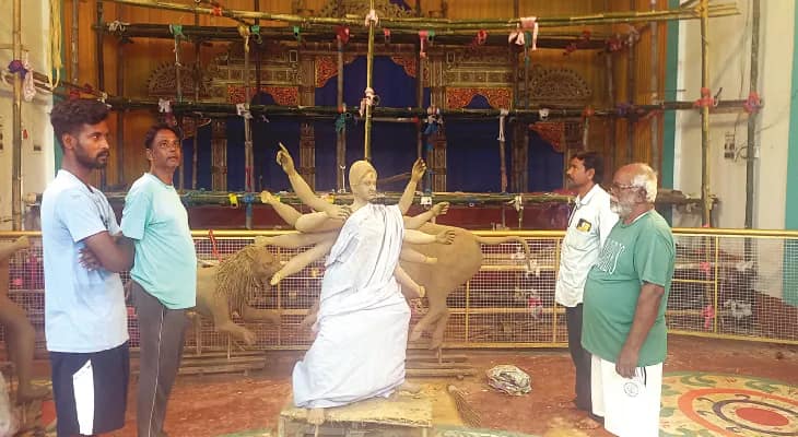 পুরুলিয়ার সরবাগান সর্বজনীনের পুজোর থিম ‘অপারেশন সিন্দুর’
