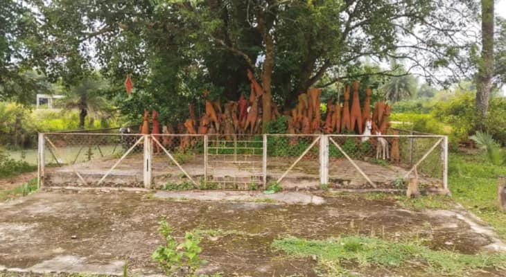 খোলা আকাশের নীচে পূজিত হতে চেয়েছিলেন দুর্গাবুড়ি