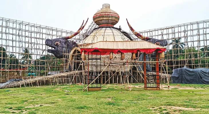 এবার দুর্গাপুরের চতুরঙ্গ সর্বজনীন দুর্গাপুজোর থিম ‘সোনার বাংলা’