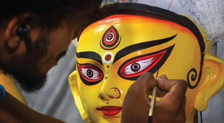 কল্যাণী রথতলায় এবারের থিম স্বামীনারায়ণ মন্দির