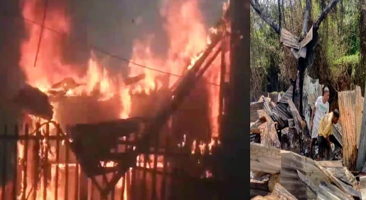 আগুনে পুড়ল বহু দোকান, দীর্ঘক্ষণ ট্রেন বন্ধ থাকায় বিপাকে নিত্যযাত্রীরা