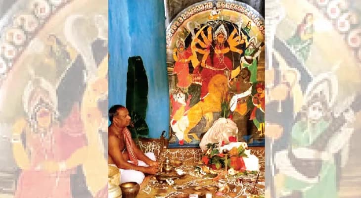 জামবনির পানিগ্ৰাহী বাড়িতে স্বয়ং দেবীর স্বপ্নাদেশেই বন্ধ বলি
