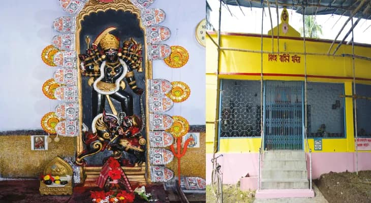 পালযুগের কষ্টিপাথরের সিংহবাহিনী দুর্গার পুজো জিয়াগঞ্জে, বিগ্রহটি মেলে স্বপ্নাদেশে