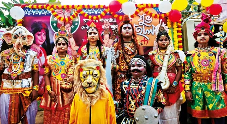 বেলদা, দাঁতন ও কেশিয়াড়িতে থিমের পুজোয় জমজমাট