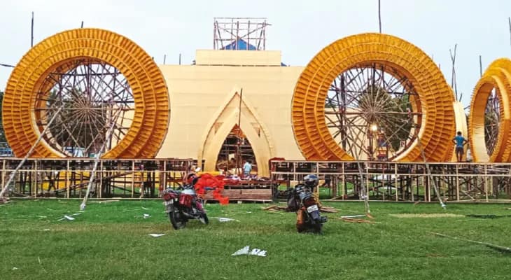 কল্যাণী এ-৯ স্কোয়ার পার্কে তৈরি  হচ্ছে ময়ূরমহল, লক্ষ ভিড়ের আশা