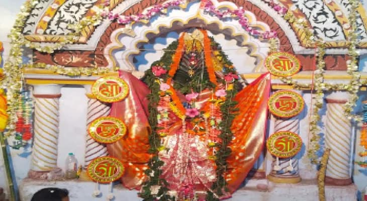 প্রতিমার বদলে ঝাড়গ্রামে প্রহরাজ রাজবাড়িতে নবপত্রিকা পুজো হয়