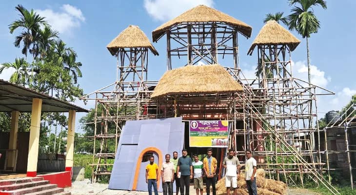 অভিনব পুজোর উদ্যোক্তা রটন্তি ক্লাব ও পাঠাগার, জলপাইগুড়ির বিলপাড়ায় উঠে আসছে রাঢ়বঙ্গের গ্রাম, থাকছেন ছৌ শিল্পীরাও!