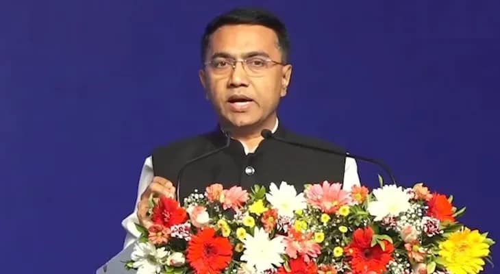 গোয়ায় সভায় বক্তব্য রাখছেন মুখ্যমন্ত্রী প্রমোদ সাওয়ান্ত